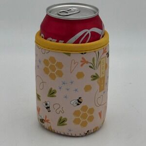 Sok-It CanSok 12oz Can Sleeve Honeycomb Buzz Bee Neoprene Beverage Cooler New